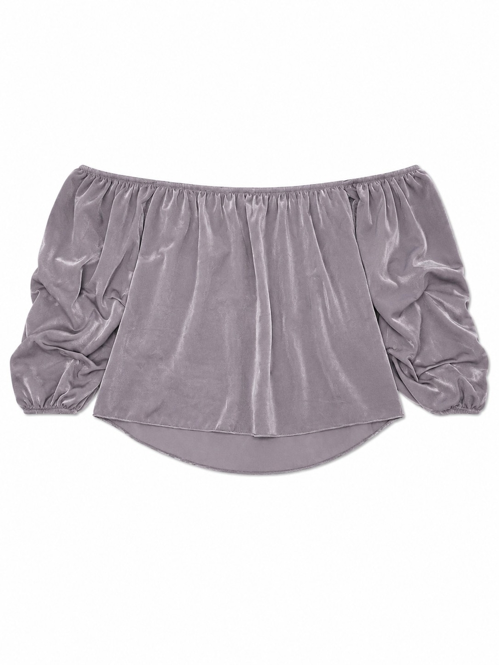 lavender field Off-the-Shoulder Blouse — Light Lavender